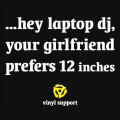 MOODYMANN - T-shirt "Hey Laptop DJ" BLACK - size: LARGE  (MAHOGANI MUSIC)