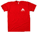TRANSIENT FORCE T-shirt RED w/WHITE "Transient Force" logo: size LARGE