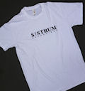 SISTRUM RECORDINGS - T-shirt WHITE w/BLACK LOGO - size: LARGE