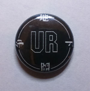 UNDERGROUND RESISTANCE Metal Badge "UR Japan" logo BLACK  (UNDERGROUND RESISTANCE)