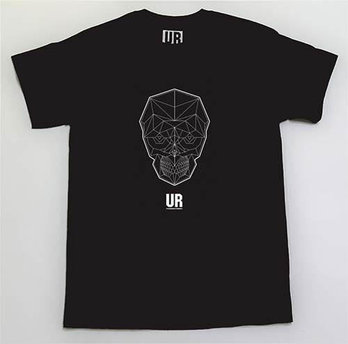 UNDERGROUND RESISTANCE - 'Calavera' T-shirt BLACK w/WHITE LOGO